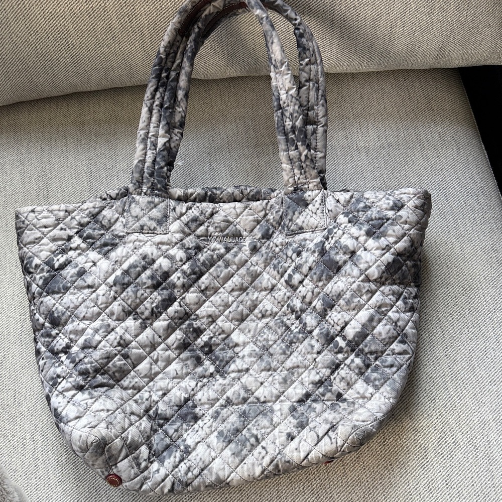 MZ Wallace Gray Quilted Tote